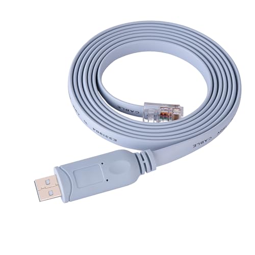 Greensen Effiziente Datenübertragung, Plug-and-Play-Kompatibilität, Universelle Treiberunterstützung, USB Bis RJ45-Kabel für Router und Schalter mit Serieller Konsole Greensen Effiziente Datenübertragung, Plug-and-Play-Kompatibilität, Universelle Treiberunterstützung, USB Bis RJ45-Kabel für Router und Schalter mit Serieller Konsole von Greensen