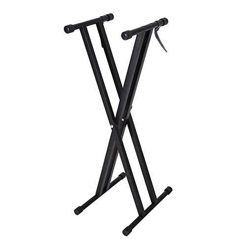 Greensen Keyboard-Ständer Tragbarer X-Style Tastaturständer Doppelstrebiger Klavierständer Höhenverstellbar Keyboardstativ Schwarz Klavier Halterung für E-Piano, Keyboard und Stagepiano Greensen Keyboard-Ständer Tragbarer X-Style Tastaturständer Doppelstrebiger Klavierständer Höhenverstellbar Keyboardstativ Schwarz Klavier Halterung für E-Piano, Keyboard und Stagepiano von Greensen