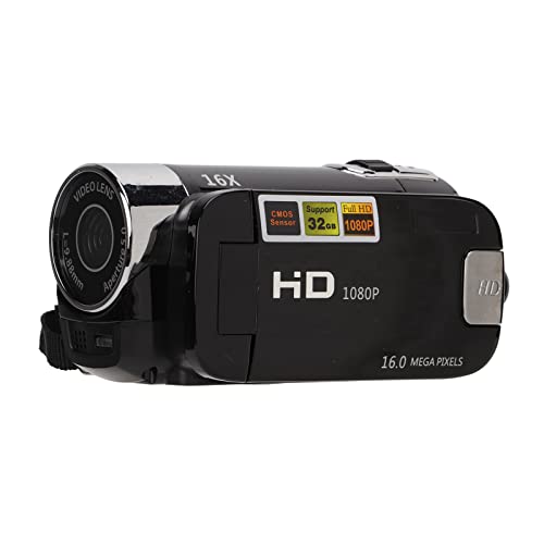 Video Camera Camcorder Full HD 1080P 48MP 4K 2.7 270 Grad drehbare Bildschirm Videokamera mit USB-Schnittstelle Vlogging Camera für Das Aufnehmen von Videos (Black) von Greensen
