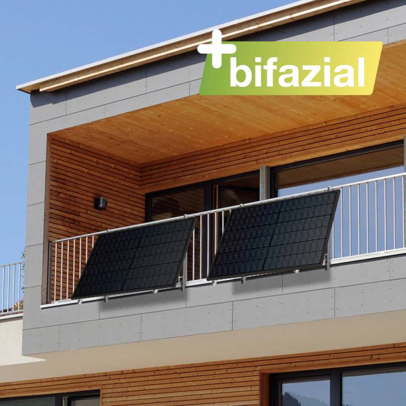 Balkonkraftwerk Balkon 900/800 bifazial von Greensolar