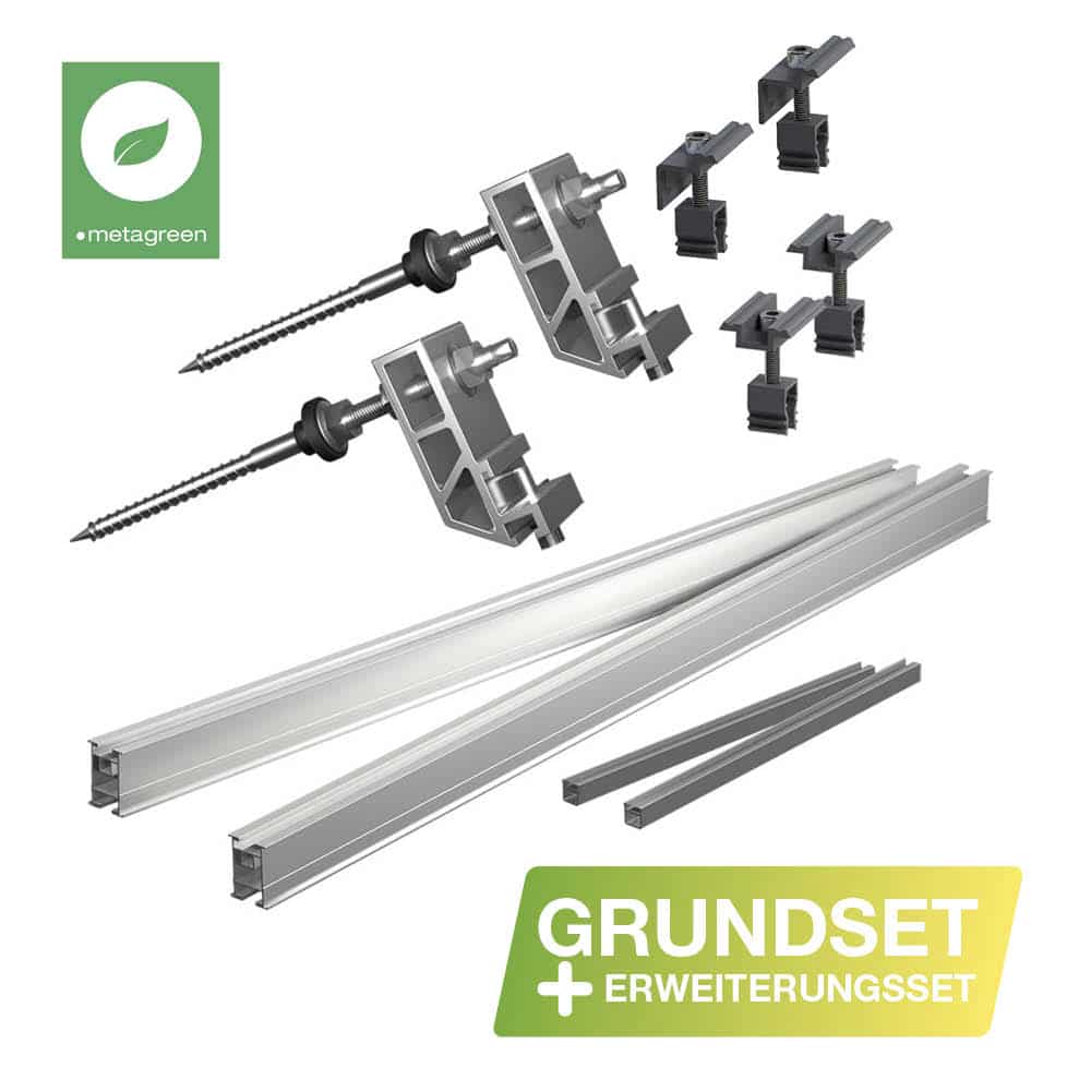 Universaldachbefestigung Grundset & Erweiterung für 2 Module Universaldachbefestigung Grundset & Erweiterung für 2 Module von Greensolar