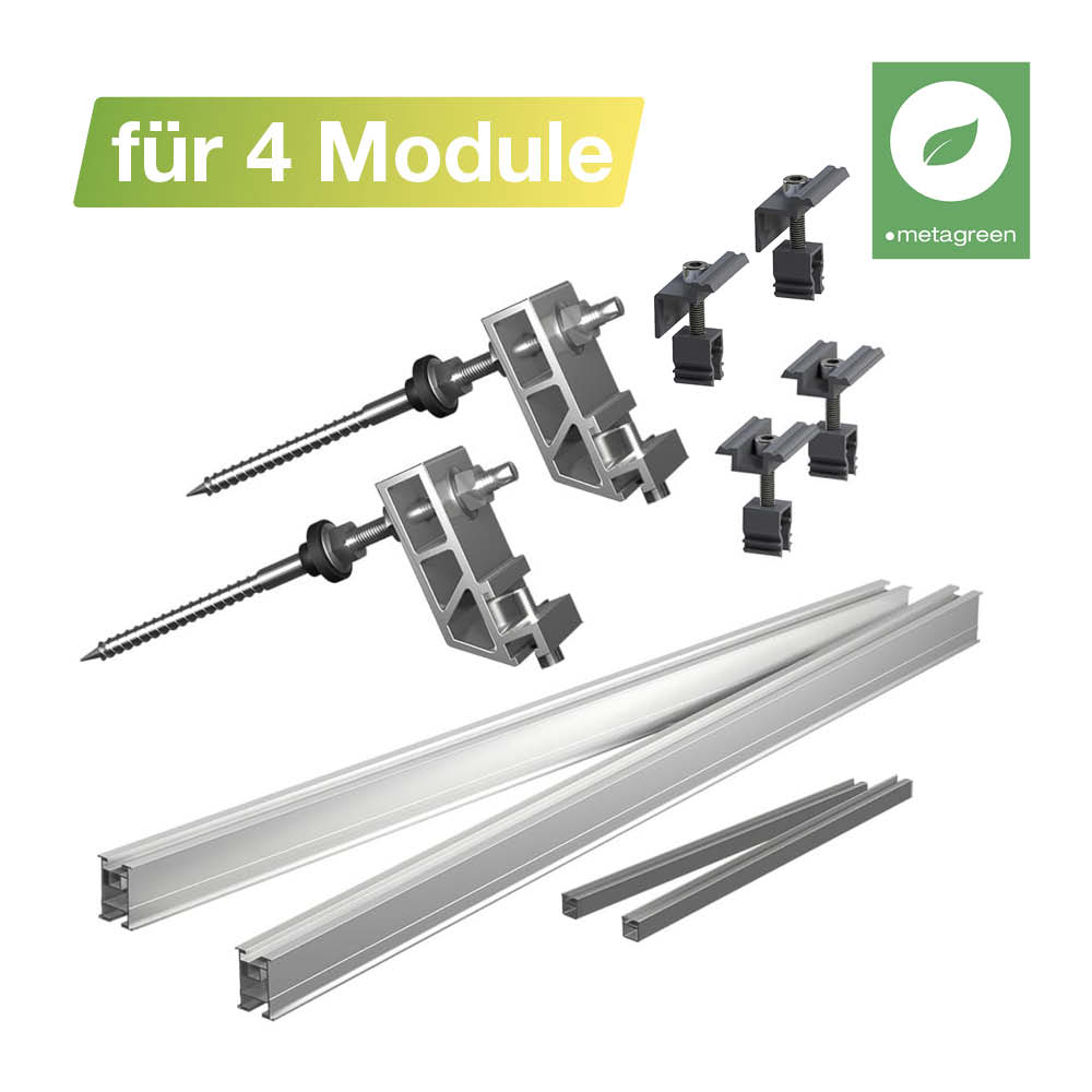 Universaldachbefestigung Grundset & Erweiterung für 4 Module Universaldachbefestigung Grundset & Erweiterung für 4 Module von Greensolar