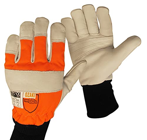 Ozaki – Kettensägenhandschuhe – Halbjahres-Handschuhe speziell für Trennarbeiten – linke Hand aus Kevlar – Größe 9/M von Greenstar