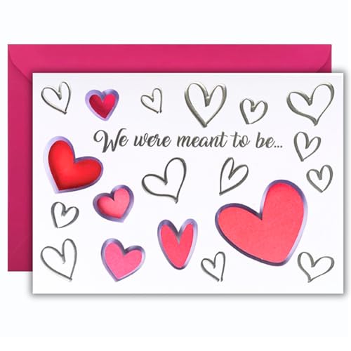 GreetInk Jubiläumsgrußkarte mit Umschlag – Design mit lebendigen rosa Herzen – lasergeschnittene Silberfolien-Herzen – romantische Glückwunschkarte zum Jahrestag – perfekt für Ihren Partner oder GreetInk Jubiläumsgrußkarte mit Umschlag – Design mit lebendigen rosa Herzen – lasergeschnittene Silberfolien-Herzen – romantische Glückwunschkarte zum Jahrestag – perfekt für Ihren Partner oder von GreetInk