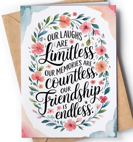 Freundschaftskarte für Frauen und Freunde, Geburtstagskarte für beste Freundin, Happy Birthday für sie, aufmerksame BFF, Freundschaftstagskarte, Bestie Wertschätzung, Thinking of You or Just Because Freundschaftskarte für Frauen und Freunde, Geburtstagskarte für beste Freundin, Happy Birthday für sie, aufmerksame BFF, Freundschaftstagskarte, Bestie Wertschätzung, Thinking of You or Just Because von Greeting Cards for Everyone