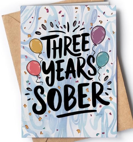 Karte für 3 Jahre, Nüchternheitskarte für drei Jahre, Congrats Sober Anniversary – 3 Soberversary für Männer oder Frauen – Proud of You Addiction Recovery AA – 3. Soberversary Birthday Meilenstein für Karte für 3 Jahre, Nüchternheitskarte für drei Jahre, Congrats Sober Anniversary – 3 Soberversary für Männer oder Frauen – Proud of You Addiction Recovery AA – 3. Soberversary Birthday Meilenstein für von Greeting Cards for Everyone