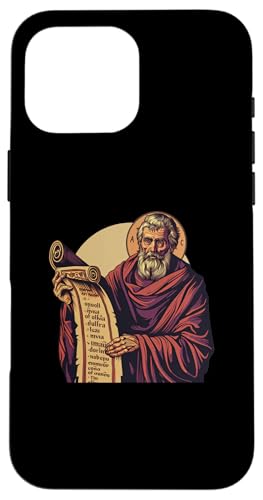 Gregor von Nyssa hält eine Schriftrolle Hülle für iPhone 16 Pro Max von Gregory Of Nyssa Christian Catholic Designs