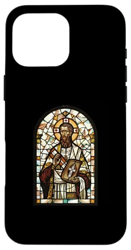 Gregory of Nyssa Buntglas-Kirchenfenster Hülle für iPhone 16 Pro Max Gregory of Nyssa Buntglas-Kirchenfenster Hülle für iPhone 16 Pro Max von Gregory Of Nyssa Christian Catholic Designs