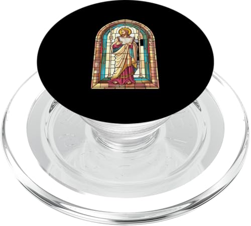 Gregory of Nyssa Buntglas-Kirchenfenster PopSockets PopGrip für MagSafe von Gregory Of Nyssa Christian Catholic Designs