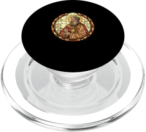 Gregory of Nyssa Buntglas PopSockets PopGrip für MagSafe Gregory of Nyssa Buntglas PopSockets PopGrip für MagSafe von Gregory Of Nyssa Christian Catholic Designs