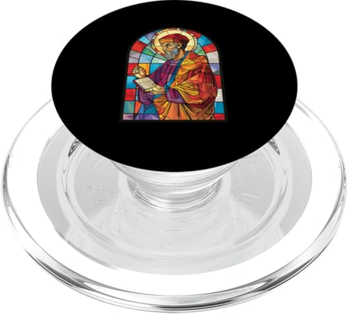 Gregory of Nyssa Buntglas PopSockets PopGrip für MagSafe Gregory of Nyssa Buntglas PopSockets PopGrip für MagSafe von Gregory Of Nyssa Christian Catholic Designs