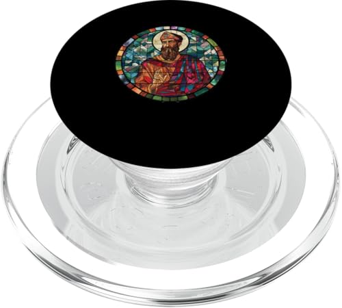 Gregory of Nyssa Buntglas PopSockets PopGrip für MagSafe Gregory of Nyssa Buntglas PopSockets PopGrip für MagSafe von Gregory Of Nyssa Christian Catholic Designs