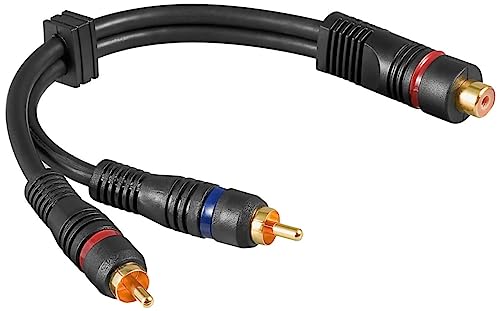 Grehge Pro 20cm RCA Phono Y Splitter Cable 1 Female to 2 x Male Car Amp Subwoofer Lead Grehge Pro 20cm RCA Phono Y Splitter Cable 1 Female to 2 x Male Car Amp Subwoofer Lead von Grehge