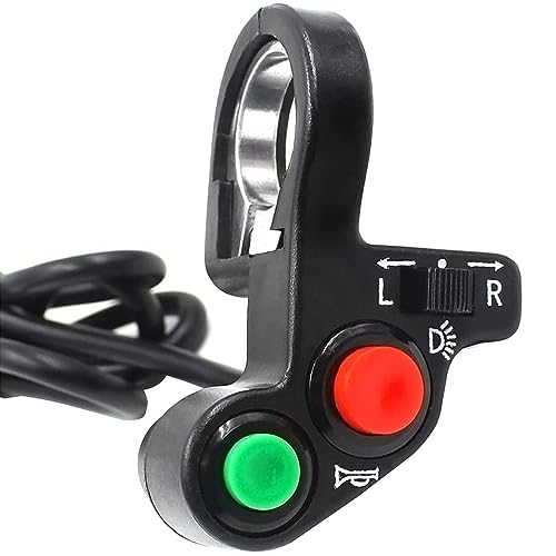 Greluma 1 Stk 7/8" 22mm Lenker Multifunktions Motorrad Offroad Horn Blinker Ein/Aus Licht Schalter von Greluma
