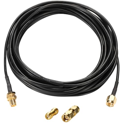 Greluma 1 Stück 5m SMA-Stecker auf Buchse Schott RG174 Coxial-Kabel + 2 Stück RF-Koax-SMA-Adapter-Kit für SDR-Geräte Antenne HAM-Radio, 3G 4G LTE-Antenne, ADS-B, GPS Greluma 1 Stück 5m SMA-Stecker auf Buchse Schott RG174 Coxial-Kabel + 2 Stück RF-Koax-SMA-Adapter-Kit für SDR-Geräte Antenne HAM-Radio, 3G 4G LTE-Antenne, ADS-B, GPS von Greluma