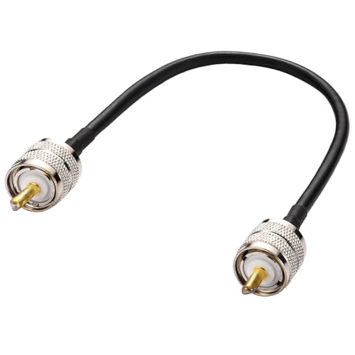 Greluma 1 Stück UHF-Stecker PL-259 bis UHF-Stecker PL-259 RG58 Koaxialkabel für HAM & CB-Radio, Antennenanalysator, Blindlast, SWR-Messgerät Greluma 1 Stück UHF-Stecker PL-259 bis UHF-Stecker PL-259 RG58 Koaxialkabel für HAM & CB-Radio, Antennenanalysator, Blindlast, SWR-Messgerät von Greluma