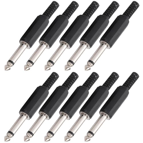 Greluma 10 stück 1/4" mono TS klinkenstecker, löt typ 6,35mm männlich stecker adapter für lautsprechergitarrenkabel,patchkabel,XLR kabel Greluma 10 stück 1/4" mono TS klinkenstecker, löt typ 6,35mm männlich stecker adapter für lautsprechergitarrenkabel,patchkabel,XLR kabel von Greluma
