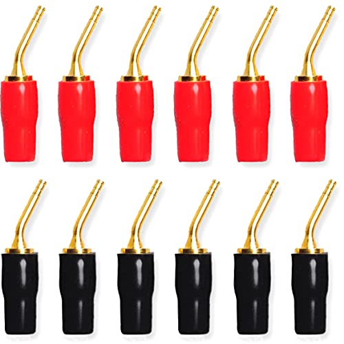 Greluma 12 Stk 2 mm Bananenstecker Stiftschraube, 2 mm vergoldeter Audio-Lautsprecher Kabelanschluss von Greluma