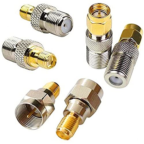 Greluma 2 Sets 6 Stück F-Typ auf SMA Stecker Buchse Adapter Koaxial Buchse von Greluma