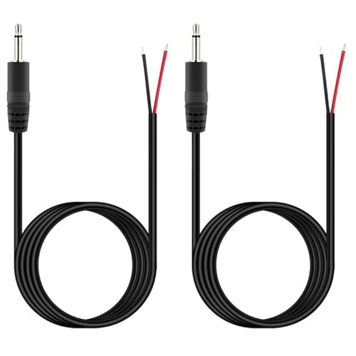Greluma 2 Stk 1,5 m 3,5mm Stecker auf blanken Draht mit offenem Ende, TS 2-poliges Mono-1/8-Zoll-Stecker-Buchsen-Anschlusskabel für Kopfhörer Headset Ohrhörer Greluma 2 Stk 1,5 m 3,5mm Stecker auf blanken Draht mit offenem Ende, TS 2-poliges Mono-1/8-Zoll-Stecker-Buchsen-Anschlusskabel für Kopfhörer Headset Ohrhörer von Greluma