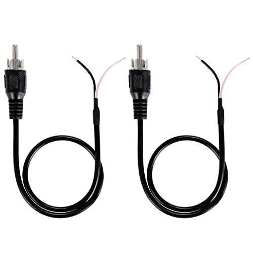 Greluma 2 Stk 30 cm Lautsprecherkabel RCA Stecker Klinkenstecker auf blankes Kabel offenes Ende Pigtail Audio/Video RCA Kabel für Verstärker-Empfänger-Lautsprecher Greluma 2 Stk 30 cm Lautsprecherkabel RCA Stecker Klinkenstecker auf blankes Kabel offenes Ende Pigtail Audio/Video RCA Kabel für Verstärker-Empfänger-Lautsprecher von Greluma