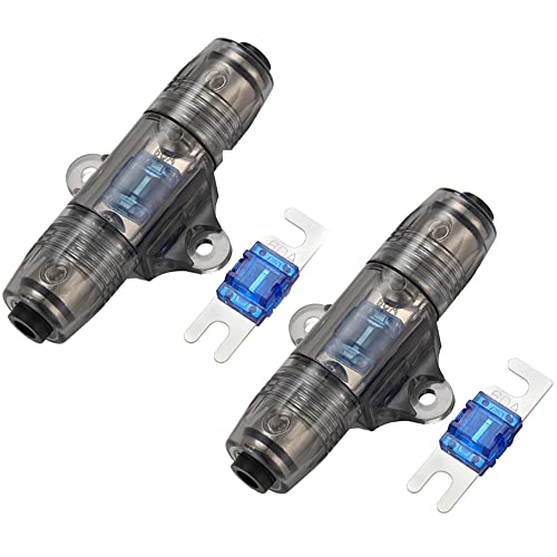 Greluma 2 Stk 6-10 Gauge AWG Inline ANL Sicherungshalter mit 2 Stk. 60 Amp Sicherung von Greluma