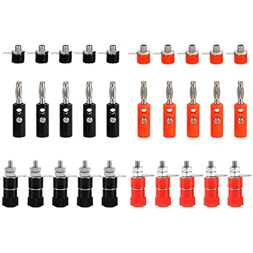 Greluma 30 Stk 4mm Bananenstecker & Bananenbuchsen & Bananenklemmen Klemmen für Lautsprecher und Soundsysteme Greluma 30 Stk 4mm Bananenstecker & Bananenbuchsen & Bananenklemmen Klemmen für Lautsprecher und Soundsysteme von Greluma