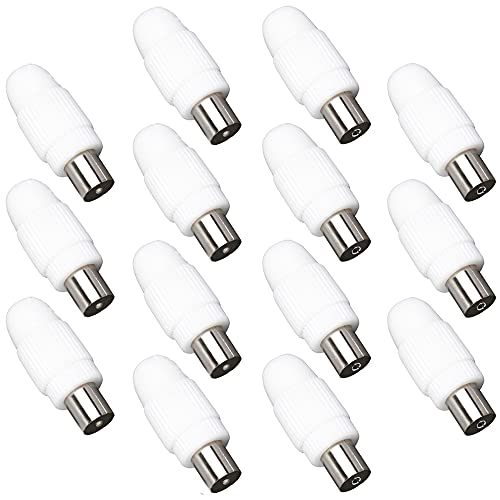 Greluma 7 x Stecker + 7 x Buchse TV-Antenne Koaxialstecker Adapter Weiß Greluma 7 x Stecker + 7 x Buchse TV-Antenne Koaxialstecker Adapter Weiß von Greluma