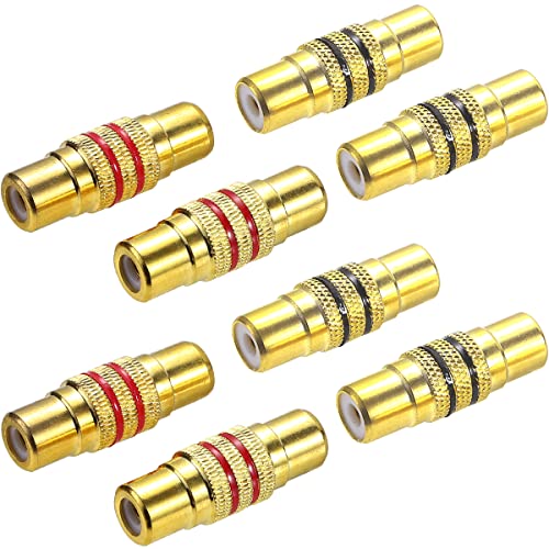 Greluma 8 STK RCA Cinch-Adapter für Buchse und Buchse, Anschluss für Audio-Video-Kabel Greluma 8 STK RCA Cinch-Adapter für Buchse und Buchse, Anschluss für Audio-Video-Kabel von Greluma