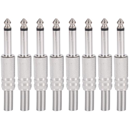 Greluma 8 stück audio 1/4 zoll TS mono stecker,6,35mm männlicher schweißen jack verbinder für lautsprecher/gitarren/mikrofonkabel Greluma 8 stück audio 1/4 zoll TS mono stecker,6,35mm männlicher schweißen jack verbinder für lautsprecher/gitarren/mikrofonkabel von Greluma
