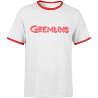Gremlins Retro Logo T-Shirt - White/Red Ringer - XL von Gremlins