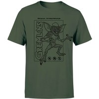 Gremlins Stripe Men's T-Shirt - Forest Green - XL von Gremlins