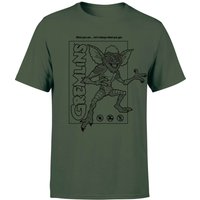 Gremlins Stripe Men's T-Shirt - Forest Green - XS von Gremlins