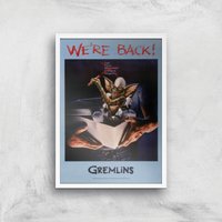 Gremlins We're Back Poster Giclee Art Print - A3 - White Frame von Gremlins