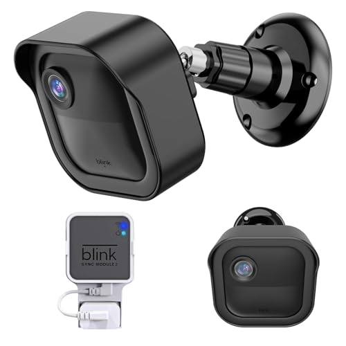 Blink Kamera-Wandhalterung für Blink Outdoor (4. und 3. Generation), wetterfestes Schutzgehäuse und um 360 Grad verstellbare Halterung für Blink Kamerasystem (schwarz) von Gresur