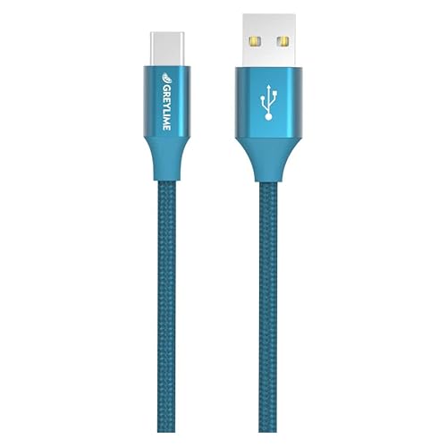 GreyLime USB-A-zu-USB-C-Flechtkabel für Samsung, Android, Nokia, Huawei, Kamera Blue 1 m / 3.3 ft GreyLime USB-A-zu-USB-C-Flechtkabel für Samsung, Android, Nokia, Huawei, Kamera Blue 1 m / 3.3 ft von GreyLime