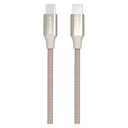GreyLime USB-C-auf-USB-C-Flechtkabel Beige 2 m / 6.6 ft GreyLime USB-C-auf-USB-C-Flechtkabel Beige 2 m / 6.6 ft von GreyLime