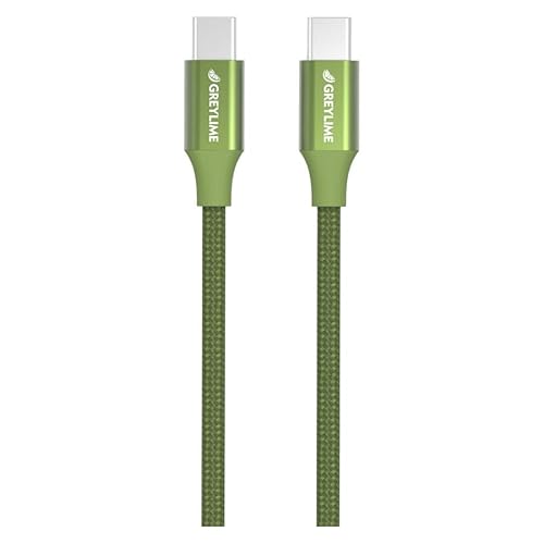 GreyLime USB-C-auf-USB-C-Flechtkabel Green 1 m / 3.3 ft GreyLime USB-C-auf-USB-C-Flechtkabel Green 1 m / 3.3 ft von GreyLime