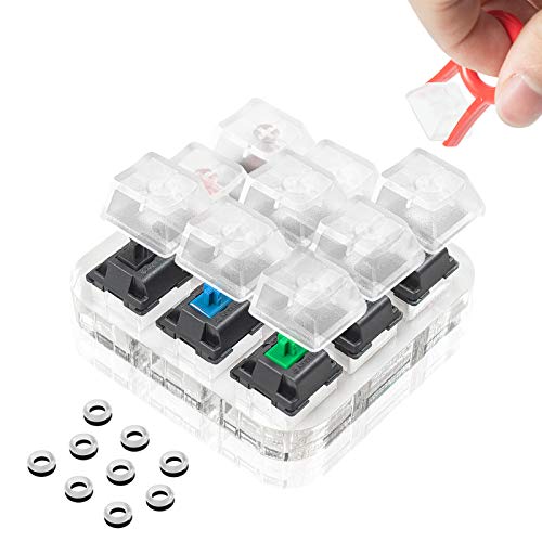 Griarrac Cherry MX Switch Tester Mechanische Tastaturen 9 Tasten Schalter Testwerkzeug mit Tastenkappenabzieher und O Ringen von Griarrac