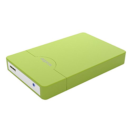 Approx Schraubenloses 6.3 cm Festplattengehäuse SATA mit USB 2.0 Anschluss - Green Pistazie von Griffin