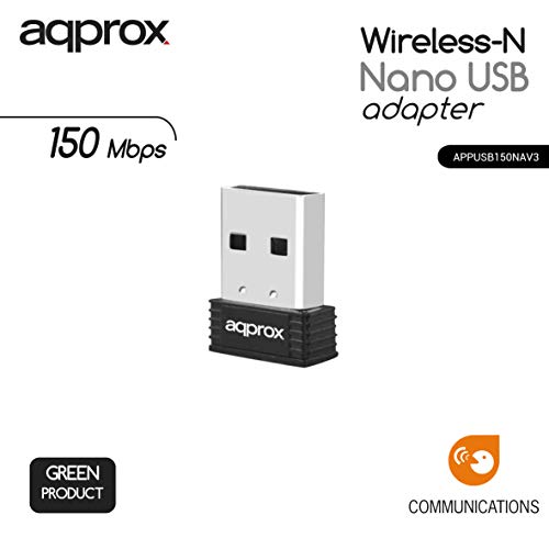 Approx APPUSB150NAV3 Kabelloser Nano-N-Adapter, USB 150 Mbps, Schwarz Approx APPUSB150NAV3 Kabelloser Nano-N-Adapter, USB 150 Mbps, Schwarz von Griffin