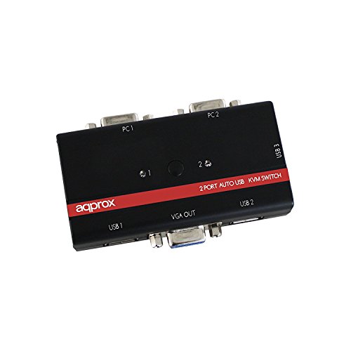 Approx appkvmusb2pv2 – 2-Port USB KVM Switch Kit, Schwarz von Griffin