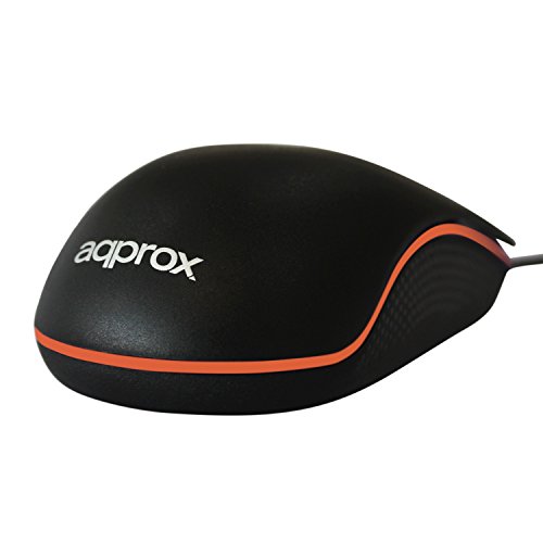 Ca. Optische Maus, ergonomisch, 800 DPI, USB-Anschluss schwarz/Orange von Griffin