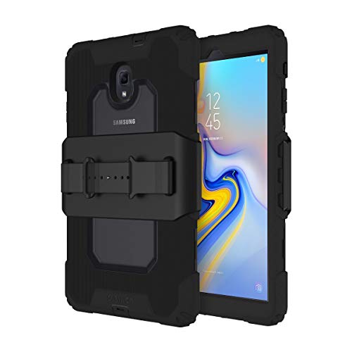 Griffin Survivor All Terrain Case Schutzhülle Samsung Galaxy Tab A 10.5" - Designed nach US Militärstandard (schwarz) [Handschlaufe I Integrierte Displayschutzfolie I Extrem stabil] GSA-014-BLK von Griffin