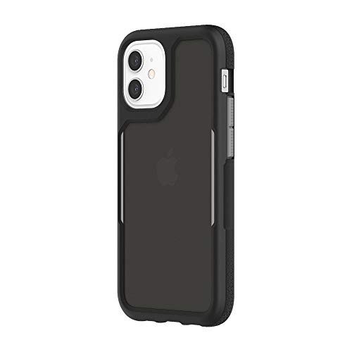 Griffin Survivor Endurance Case Hülle nach Militärstandard für Apple iPhone 12 mini (5,4") [4,25m sturzfest I Stoßdämpfende Ecken I Qi kompatible Handyhülle] (schwarz/transparent) GIP-054-BKG von Griffin