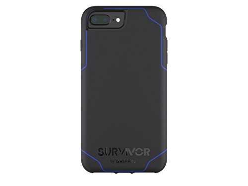 Griffin Survivor Journey Schutzhülle Case für Apple iPhone 7+/7+ Dual/6s+/6+ - Schwarz/Blau von Griffin