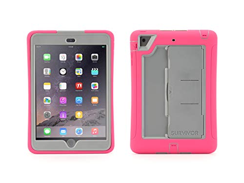 Griffin Survivor Slim Schutzhülle für iPad Mini 1/2/3 grau/rosa von Griffin