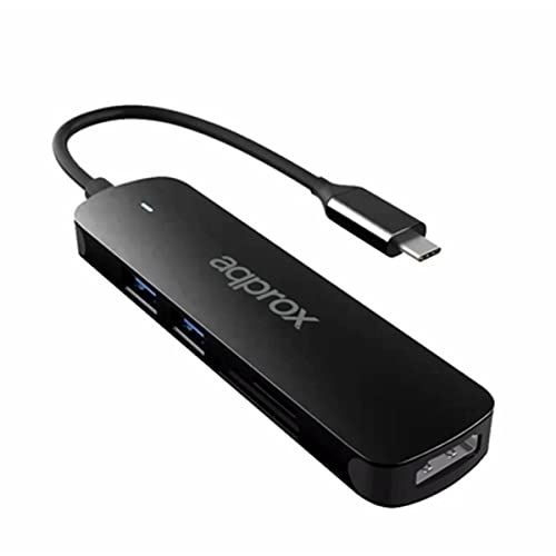 HUB 5 PUERTOS USB 3.0 Type C Negro APPROX 2XUSB3.0, HDMI, SD, MICROSD/USB-C von Griffin