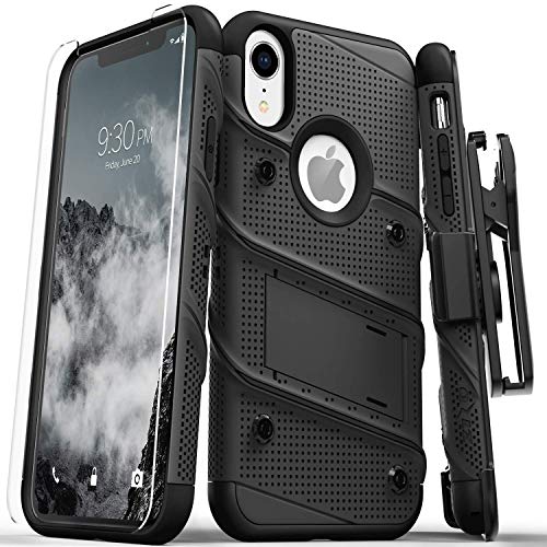 Zizo 1BOLT-IPHXR-BKBK Hülle für Apple iPhone XR mit Military Grade + Glasfolie, Standfuß und Holster Schwarz Zizo 1BOLT-IPHXR-BKBK Hülle für Apple iPhone XR mit Military Grade + Glasfolie, Standfuß und Holster Schwarz von Griffin