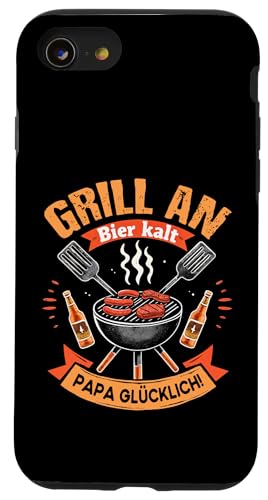 Grill Bier Papa Vatertag Familie Papa Grillen Für Männer Hülle für iPhone SE (2020) / 7 / 8 von Grill Bier Papa Vatertag Geschenkidee Familie